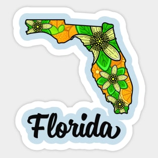 Florida State Flower Orange Blossoms Sticker